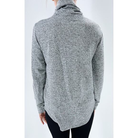 Old Navy Heathered Gray Active Long Sleeve Mock Neck Top Size Small - Picture 3 of 4
